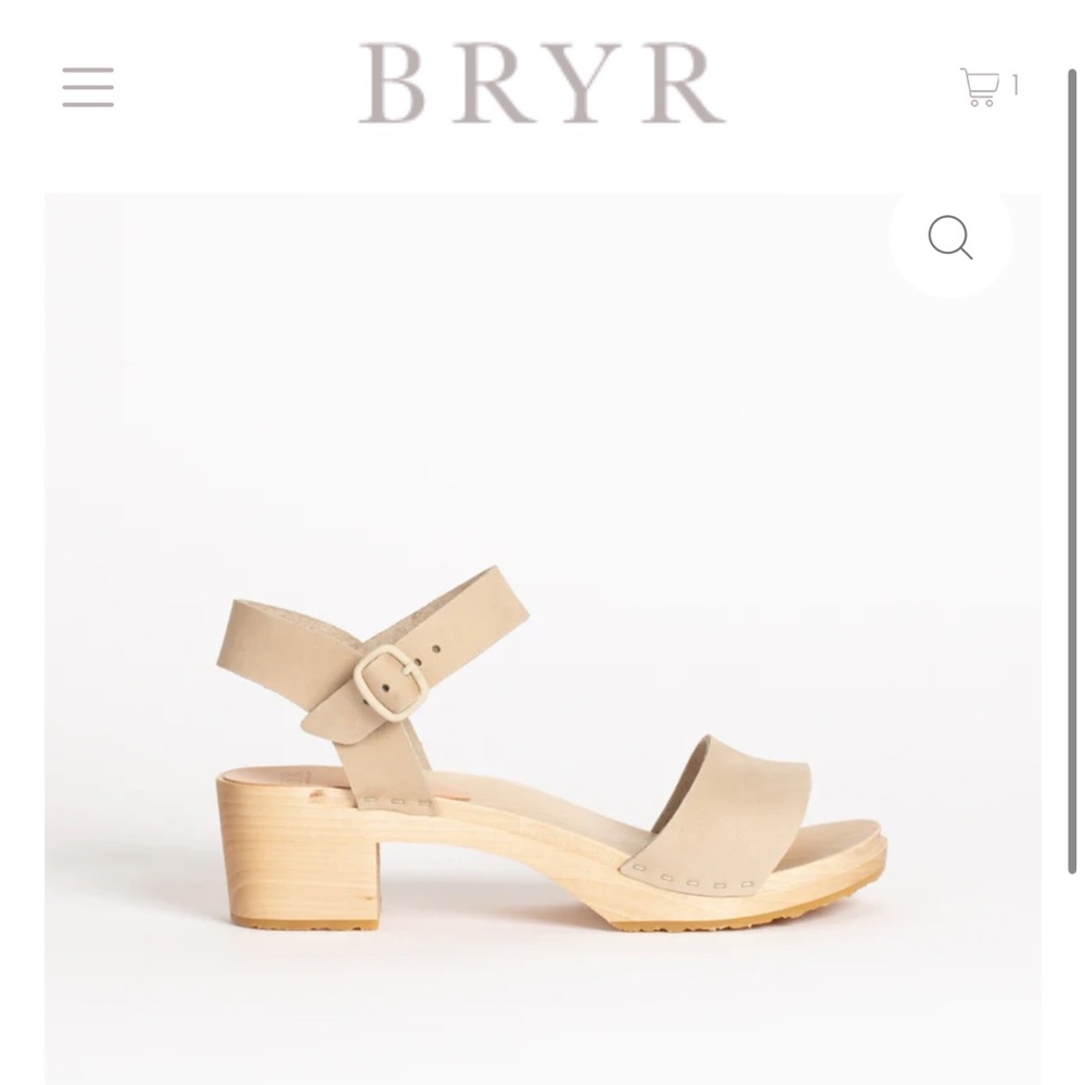 Bryr Sylvie Women's Wooden Sandal in Bone 9/39